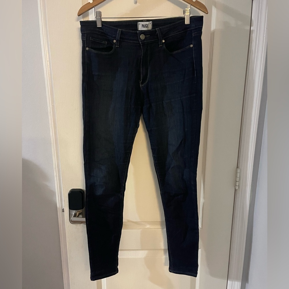Anthropologieβ PAIGE Women's Deep Indigo Hoxton ultra Skinny Jeans